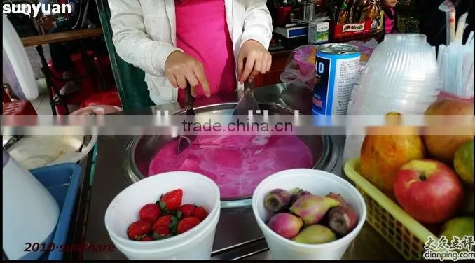 Colorful ice cream frying machine / Variety flavor fry ice cream making machine / Summer must-have fried ice cream machine