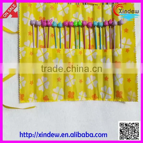 20cm animal head fancy aluminum knitting needles for children