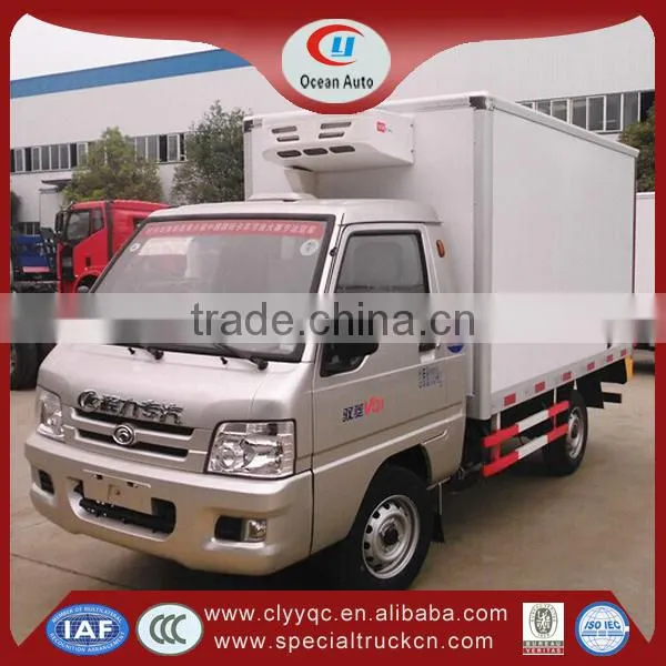 Foton 4X2 left hand drive mini refrigerator freezer truck