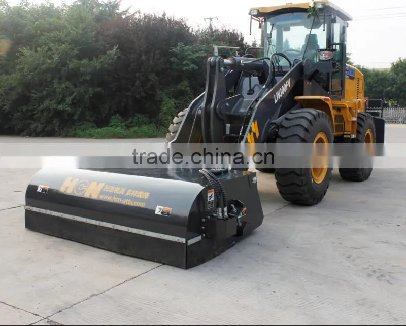 HCN Brand BM1396 wheel loader pick up broom mobile sweeper