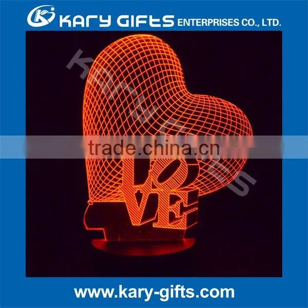 LED Light Decorative Heart Light 3D Lamp