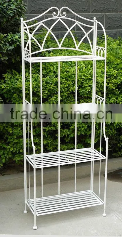 Wrought iron vintage folding shelf