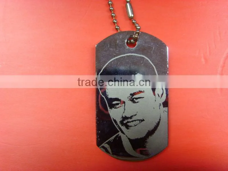 Custom Printed dog tag with Necklace Chain