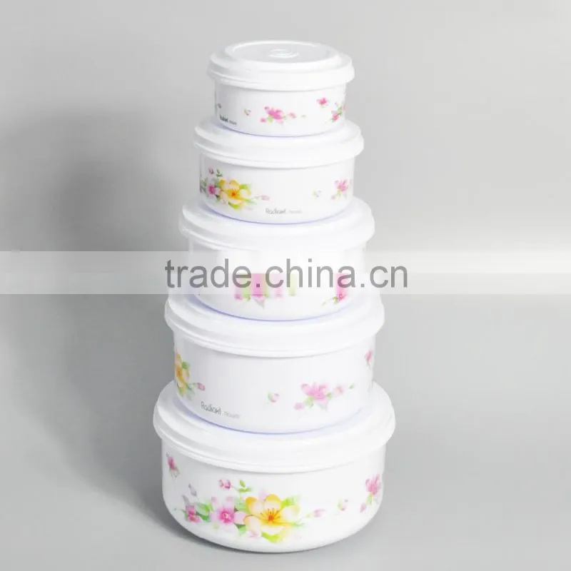 3 pieces plastic lunch box rectangular food container with lid