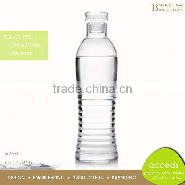 Pyrex Cheap Heat Resistant Sport Bottle / Glass Bottle
