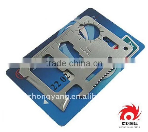 multi-function stainless steel portable camping outdoor credit card knife