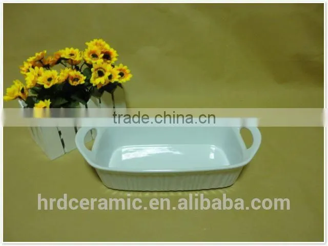 White Square heat resistant ceramic bakeware