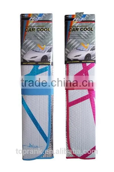 TOPRANK ALUMINIUM CAR SUNSHADE, FRONT WINDSHIELD PRINTING SUNSHADE, BUBBLE CARCOOL