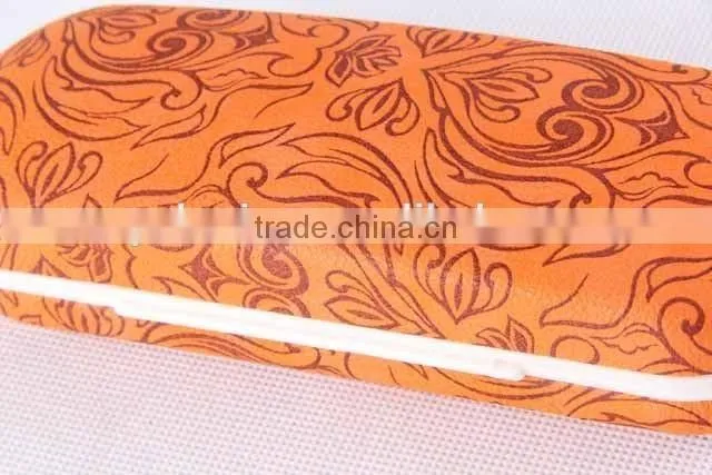 Printed PU glasses box with magnet PU glasses case