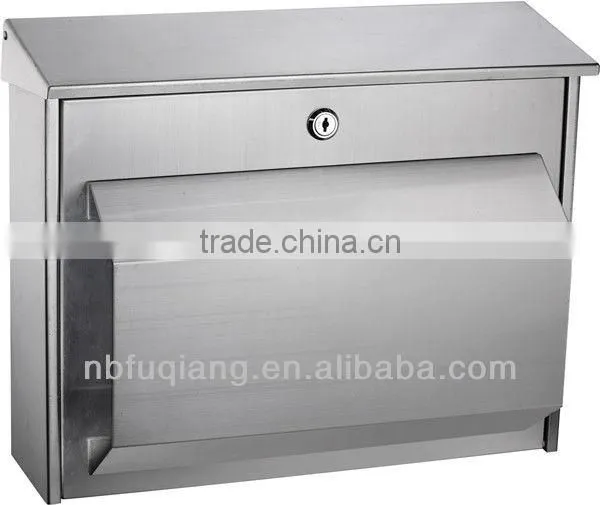 FQ-107 Wall mounted stainless steel mailbox, post box, mail box, letter box