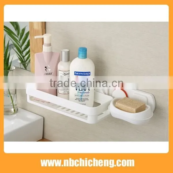 High quality bath accessories holder plastic storage holder wall mounted shelf