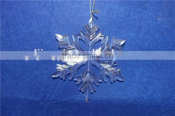 clear acrylic snowflake hanging ornament supplier for 2015