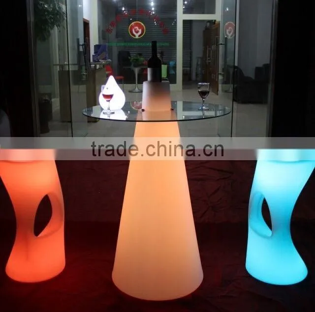 led light up night club half dome coffee table