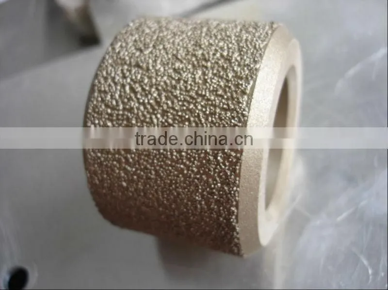 Vacuum brazed diamond abrasive drum wheels for stones