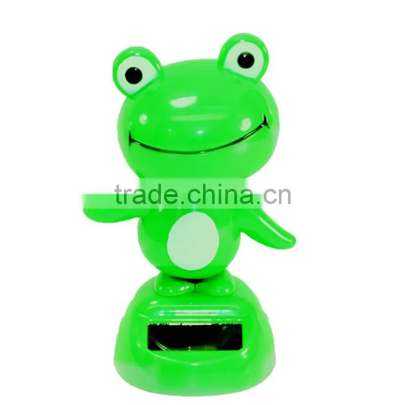 Dongguan 2015 Hot Sale Flashing Green Frog Solar Toy , Solar Powered Toy For Office Desk Home Decoration