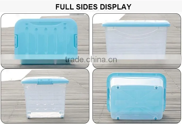 Household Packing Plastic Storage Container with Wheels