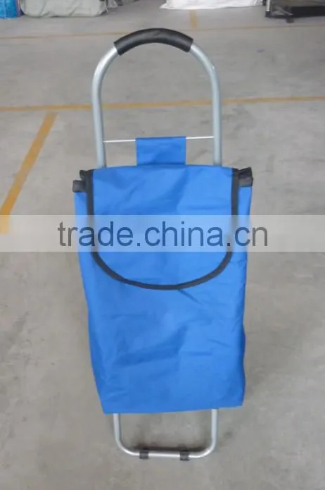Foldable shopping trolley bag with wheels