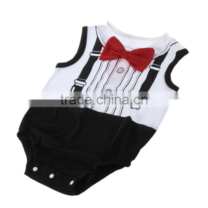 Fashion Boy's "gentleman" Baby Suit Bodysuit Wholesale Childrens Clothing Set For Cool Baby