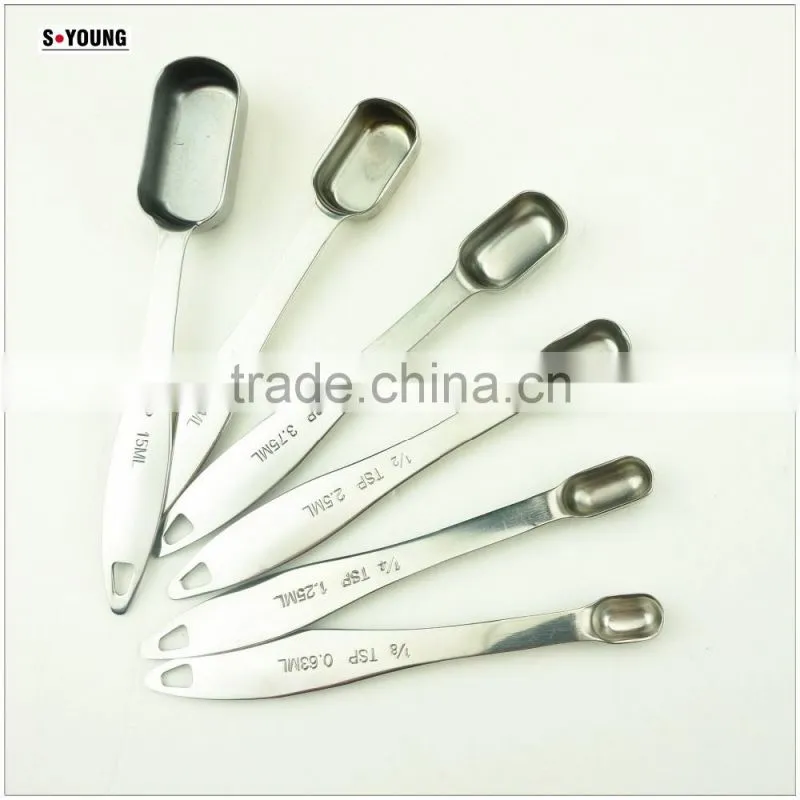 42140 6pcs Stainless Steel Nesting Measuring Cups and Spoons Set