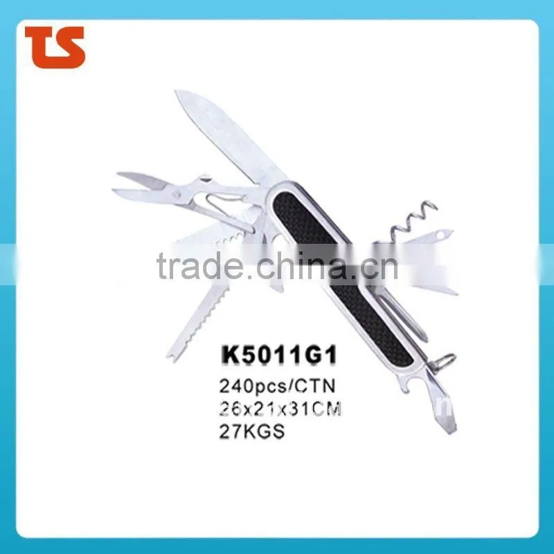 2014 new "STOCK" New design multi knife pocket knife multi function LED knife K5011G2