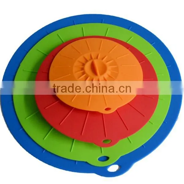 LFGB Approved custom logo silicone glass lid for cooking tools