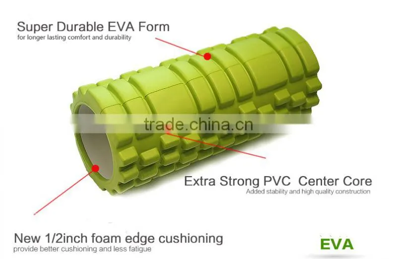Hot sale EVA Grid High Density Hollow Exercise Yoga Foam Roller Shuoyang