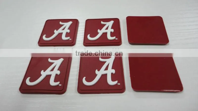 China supplier low price environmental soft custom 3d embossed pvc rubber patch