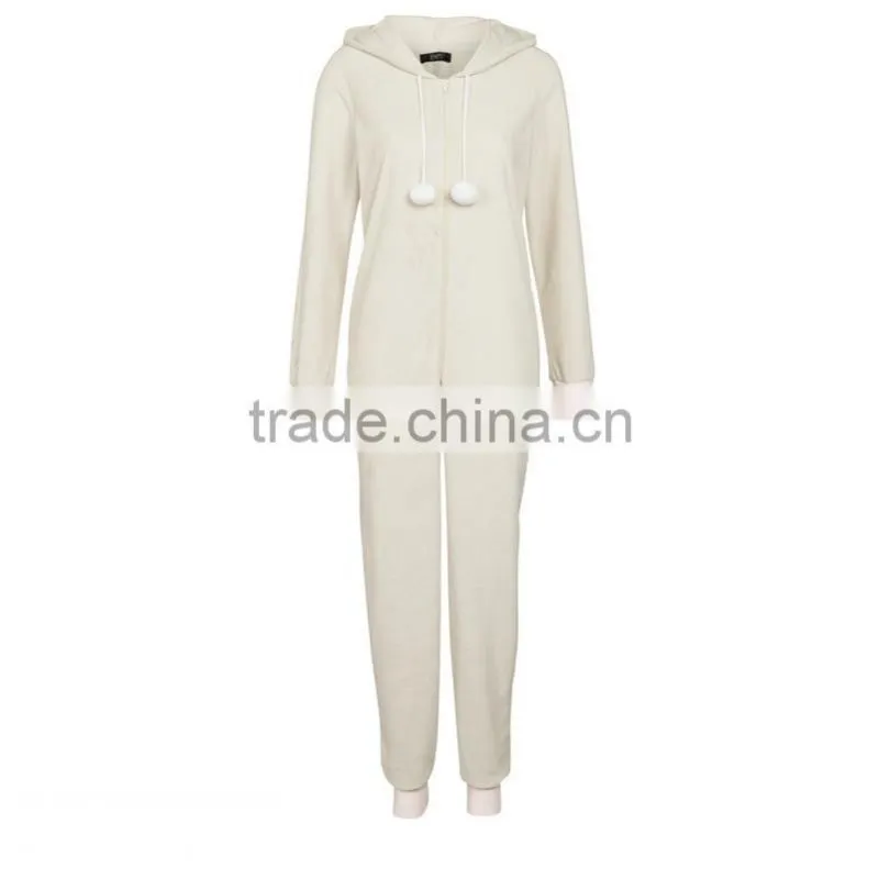 Fashion lovely women cotton flannel animal pajamas plain adult onesie