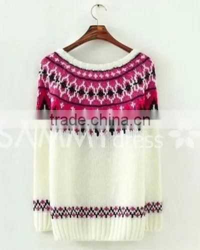 Customized new fashion christmas sweater designs for women 2016