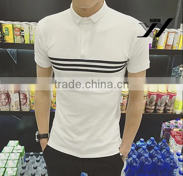 Men fashion simple design polo short sleeve shirt