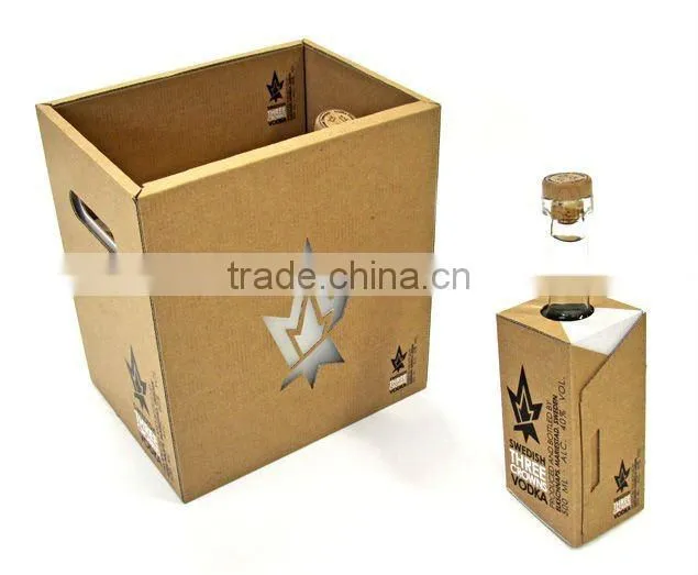 Vodka wine corrugated packaging carton