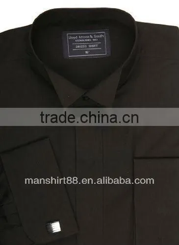 2017 white french cuff wing collar tuxedo shirt for man