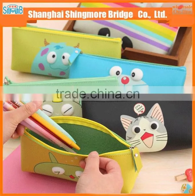cheap sales good quality pu school pencil case for kids
