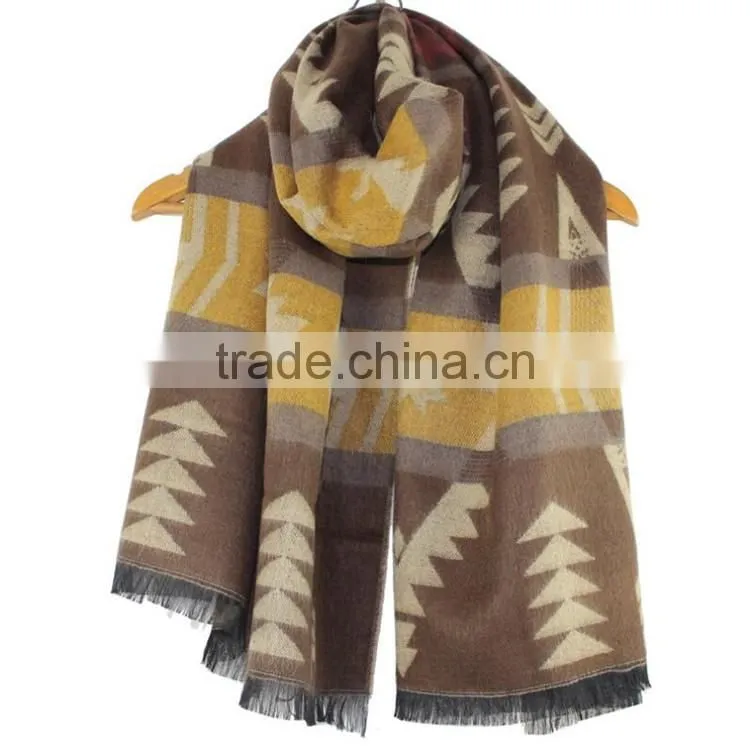 Most popular unique design arylic polyester shwal fine workmanship