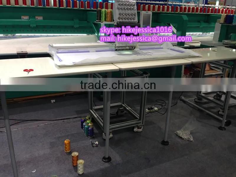 fushun 1501 1201 single head flat t shirt logo computerized embroidery machine