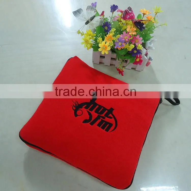 polar fleece car blanket travel blanket zip up blanket in cushion blanket with zipper