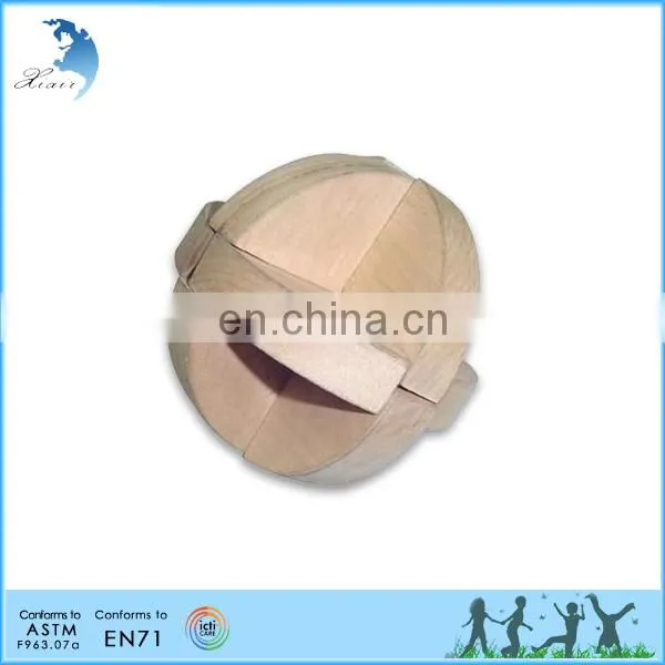 Handmade bestselling rolling globe intelligent interactive wooden cross puzzle