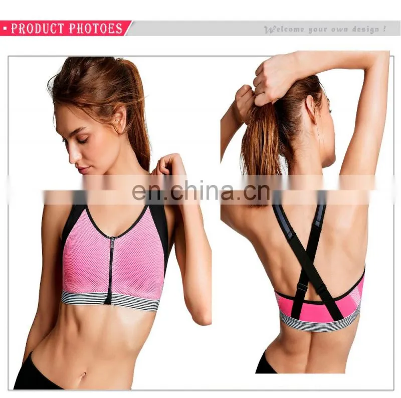 Custom Make Ladies Fitness Workout Front Close Sports Bra