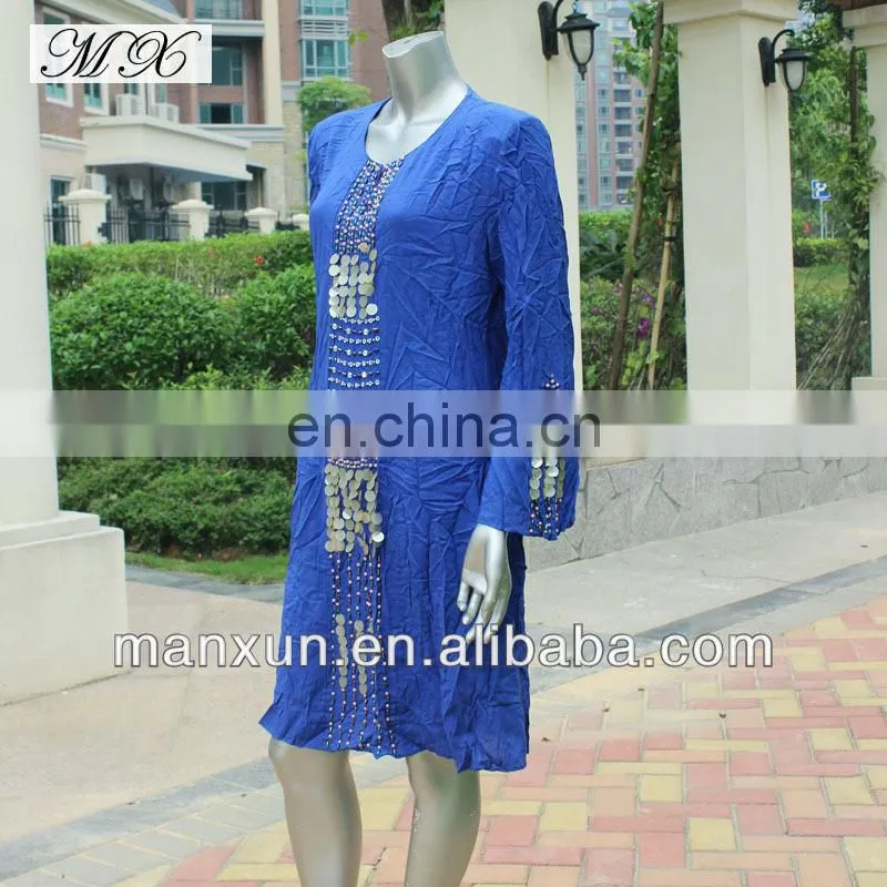 Islamic women clothing abaya kaftan 2015 with Sequins and Hot Drilling