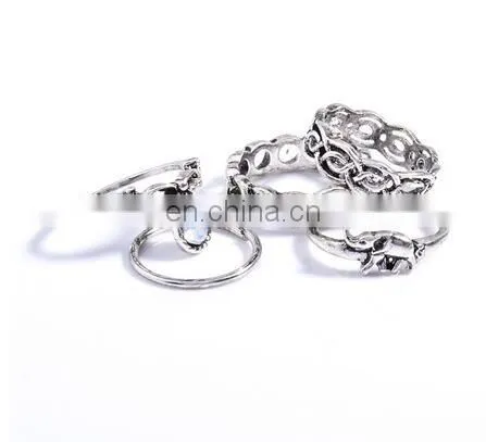 Punk Gold Silver Stack Above Knuckle Ring Band Midi Finger Rings 10PCS/Set