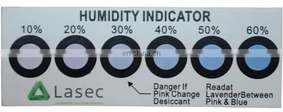 OEM free sample cobalt&cobalt free humidity indicator card
