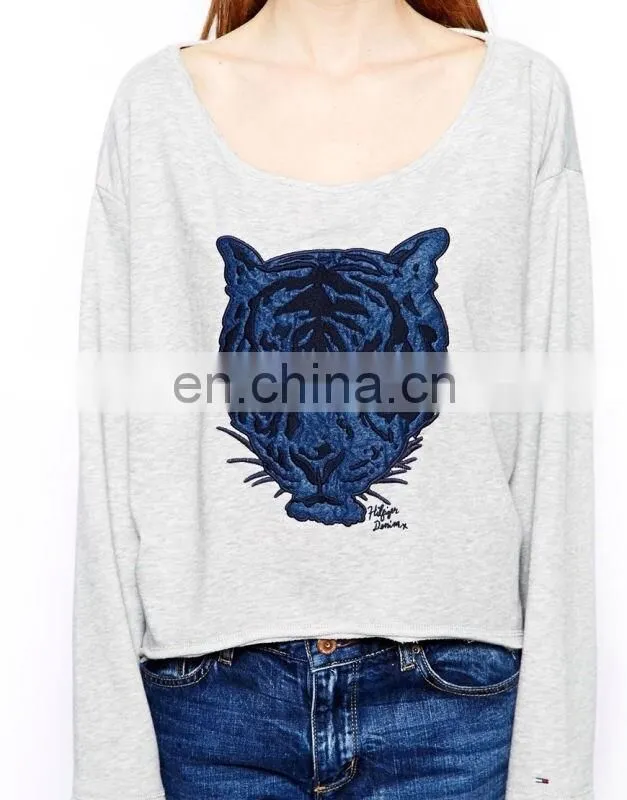Fashion cutting blouse design from China supplier