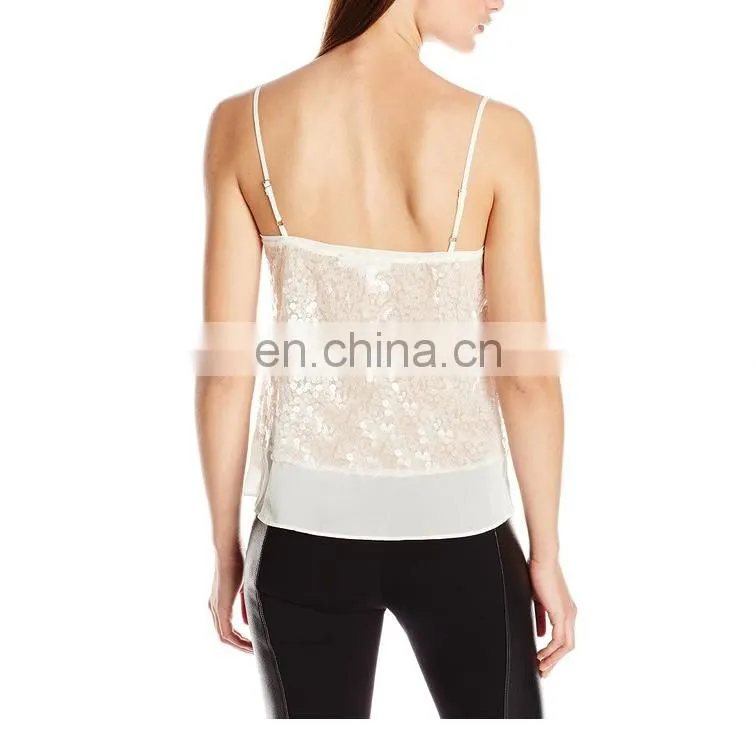 New fashion beautiful spaghetti strap lady blouse & top