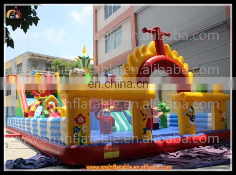Top Fun Inflatable cartoon funcity,interesting amusement park,outdoor inflatable park