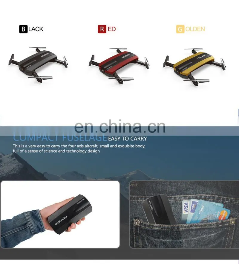 2.4G foldable mini pocket R/C drone with wifi camera and light