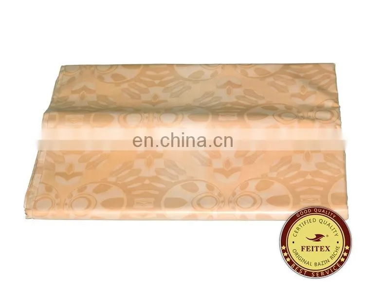New Design Different Kinds Fabric Multi Colors Shadda Guinea Brocade Cotton Wholesale Bazin Riche Chinese Garment Fabric FEITEX
