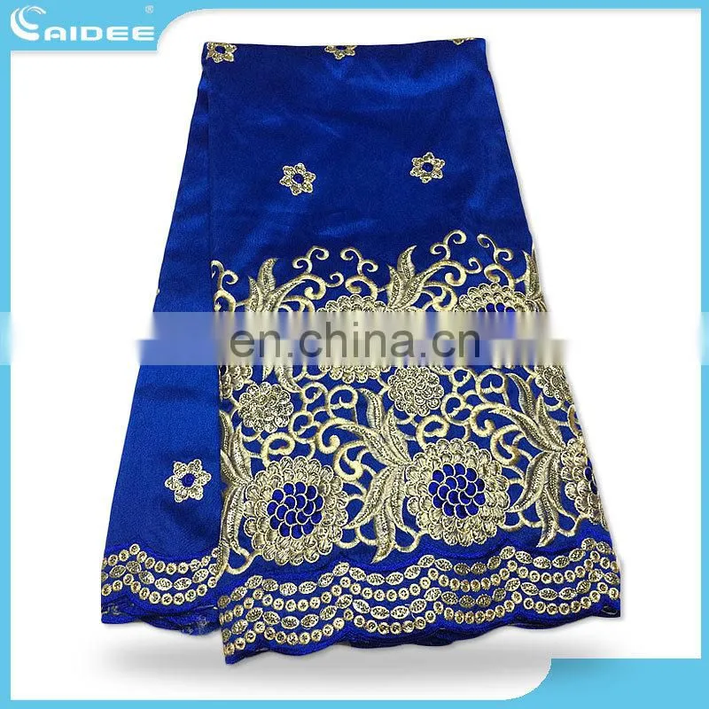 2015 New design African george fabric with elegant sequins embroidery orange African lace fabric Gr1579014