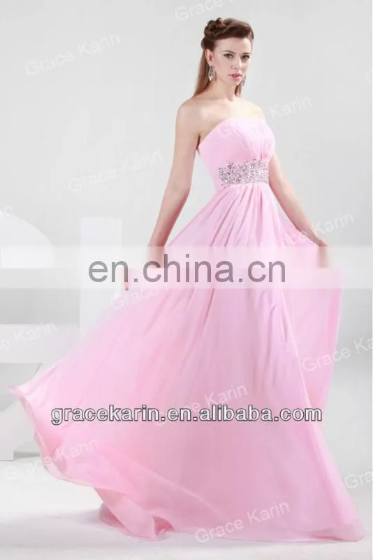 Grace Karin Strapless Elegant Chiffon Evening Dresses Long CL4423