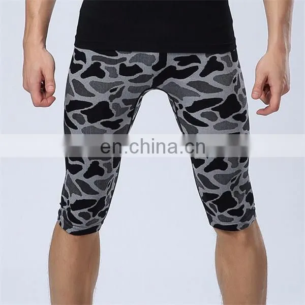 New Black and Blue Leopard Printing Spandex Men's Body Shaper Slimming Pants