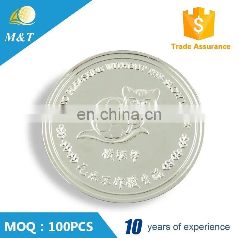 Factory direct sale cheap custom silver coins